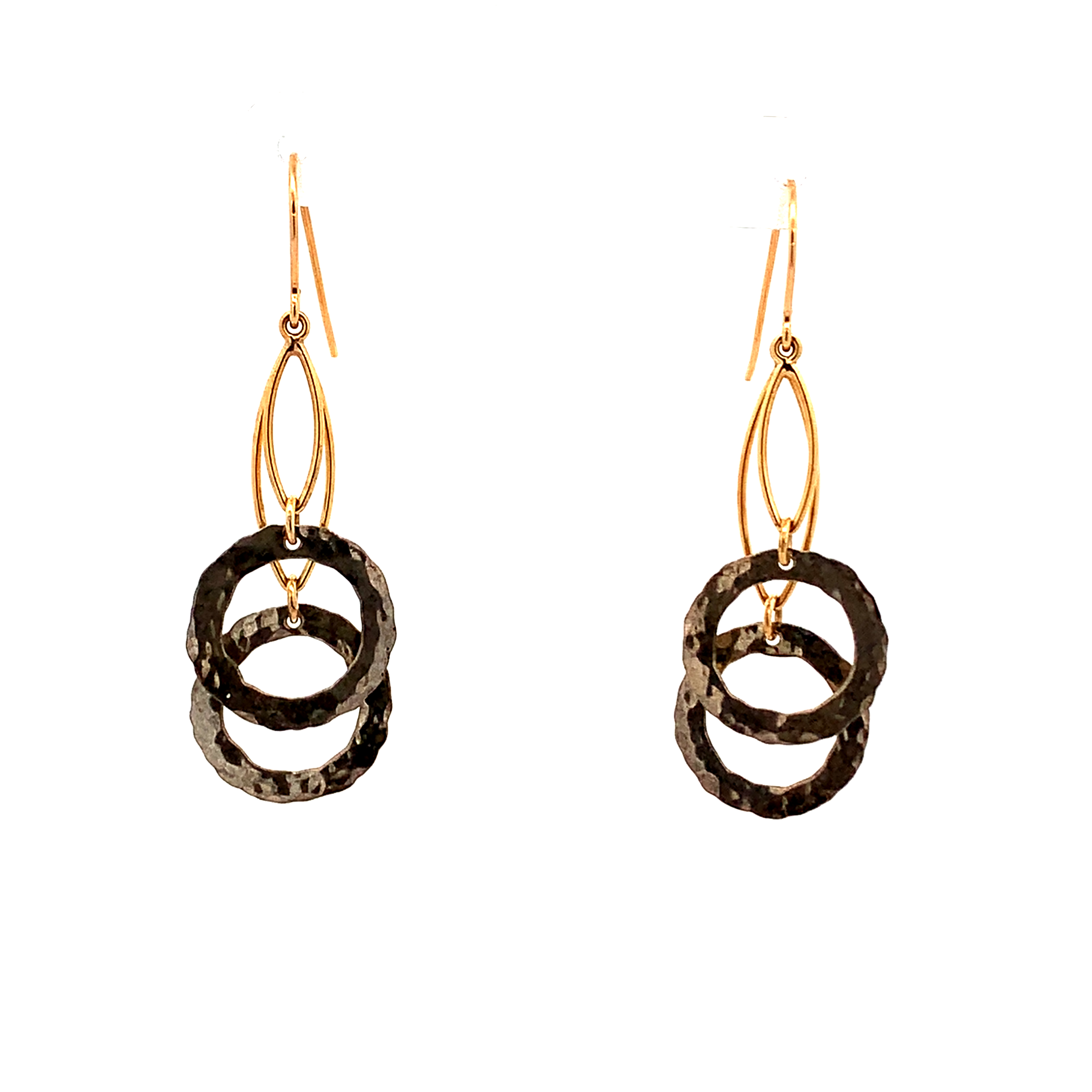 Gold Earrings 14k & ss # 001-425-00461