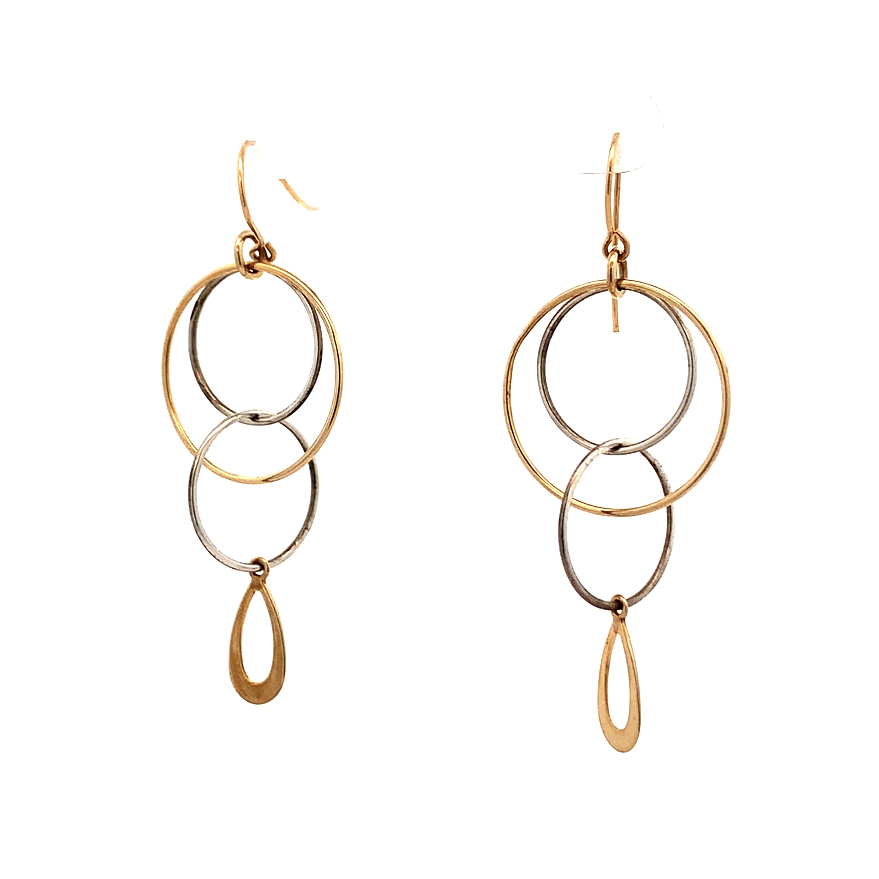 Gold Earrings 14k & ss # 001-425-00463