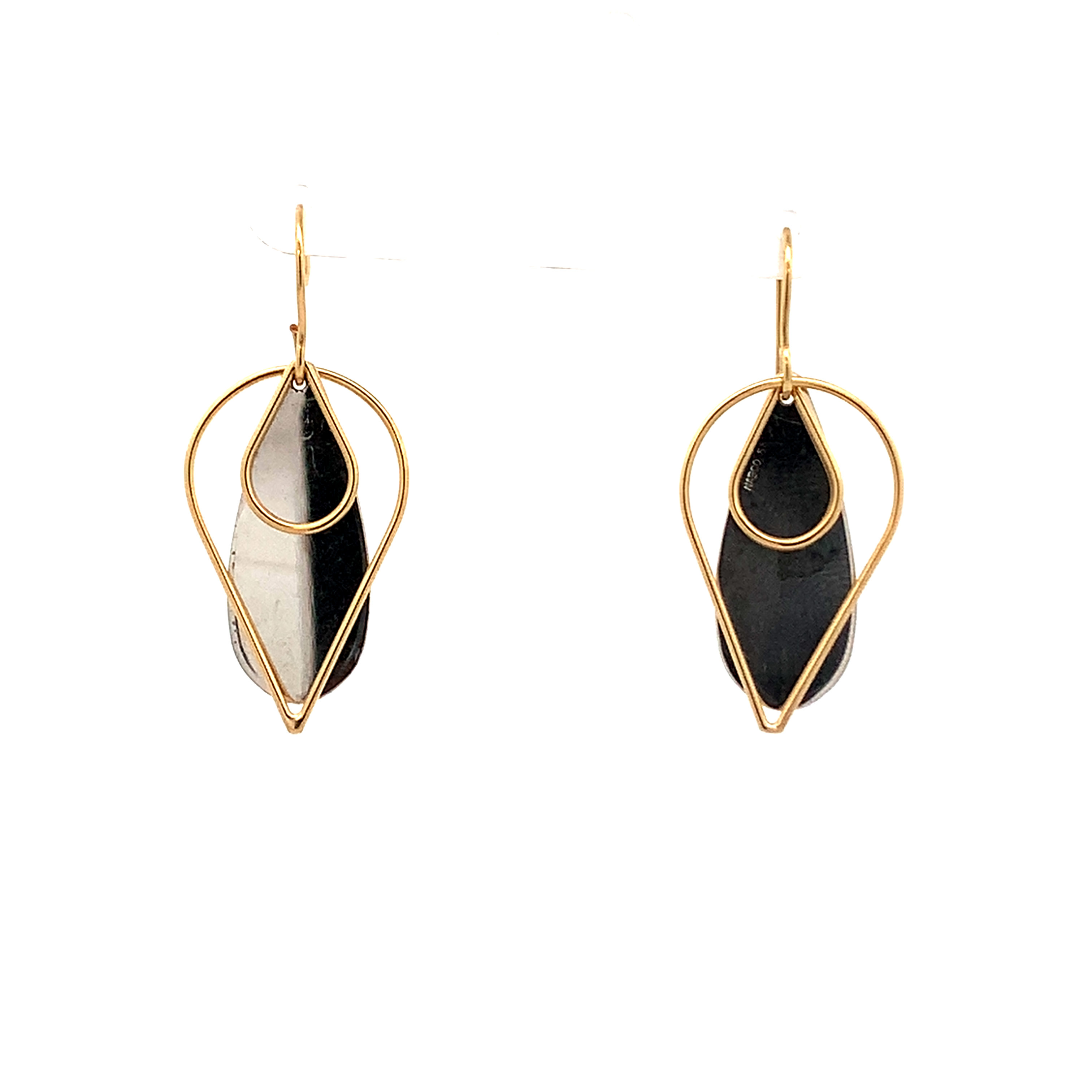 Gold Earrings 14K Gold & Sterling Silver # 001-425-00464
