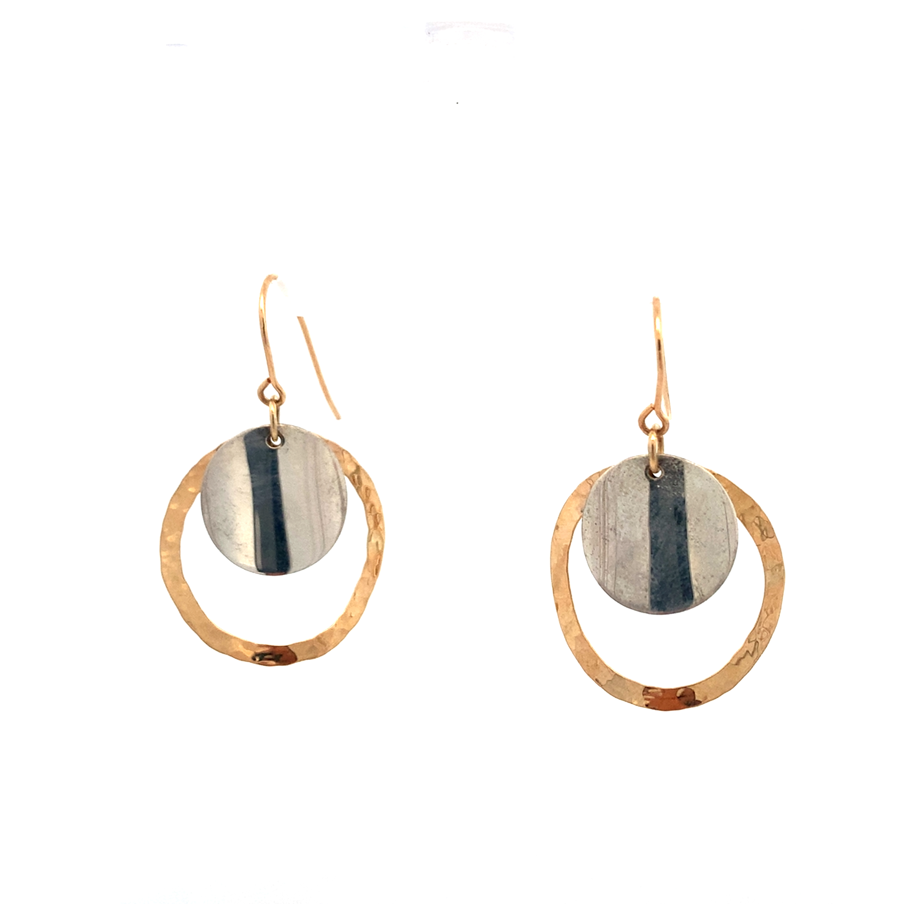 Gold Earrings 14K Gold & Sterling Silver # 001-425-00465